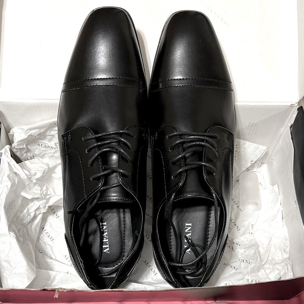 Alfani Men's Quincy Cap-Toe Lace-Up Shoes, Created for Macy's 9.5W MEN’S